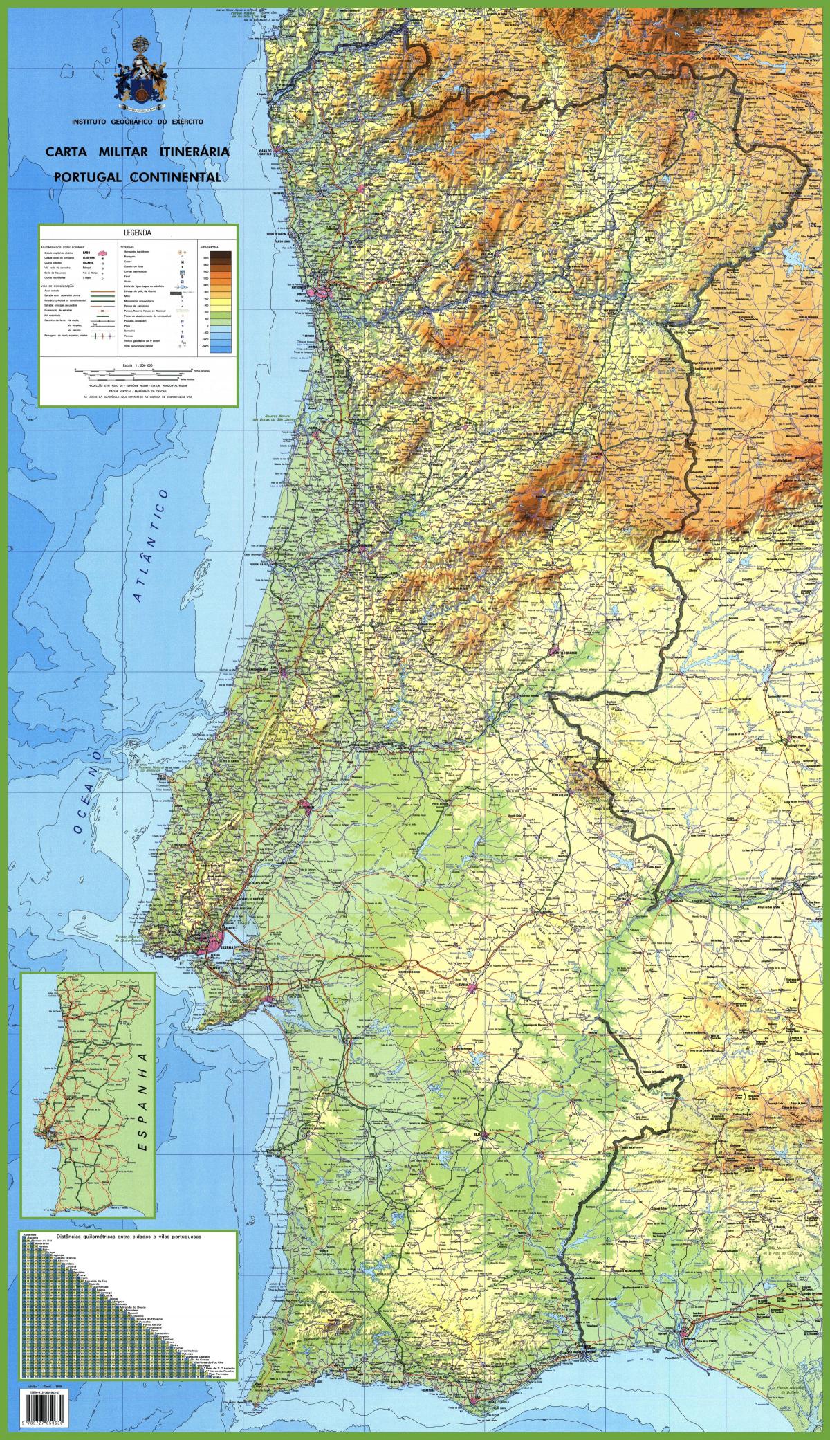 Португалия карта - подробная карта Португалии (Южная ...