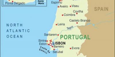 Карта аэропортов в Португалии